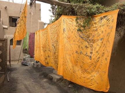 Atelier de batik au Centre d'Arts Wissa Wassef à Haraneya (Le Caire) 