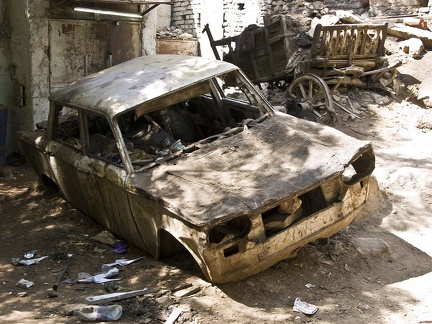Burnt-out car 