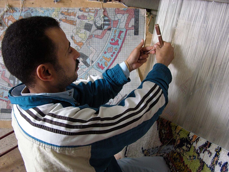 Weaving workshop at the Wissa Wassef Arts Centre in Haraneya (Cairo)  