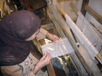  Atelier de tissage au Centre d'Arts Wissa Wassef à Haraneya (Le Caire) 