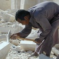Stonemason. Restoration workshop in Qaitbay (Alexandria)  