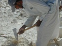 Tailleur de pierres. Atelier de restauration à Qaitbay (Alexandrie) 