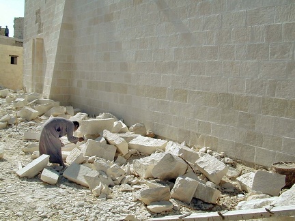 Stonemason. Restoration workshop in Qaitbay (Alexandria)  