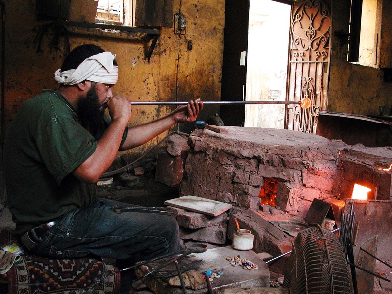 Glassblower at Bab el Nasr (Cairo) 