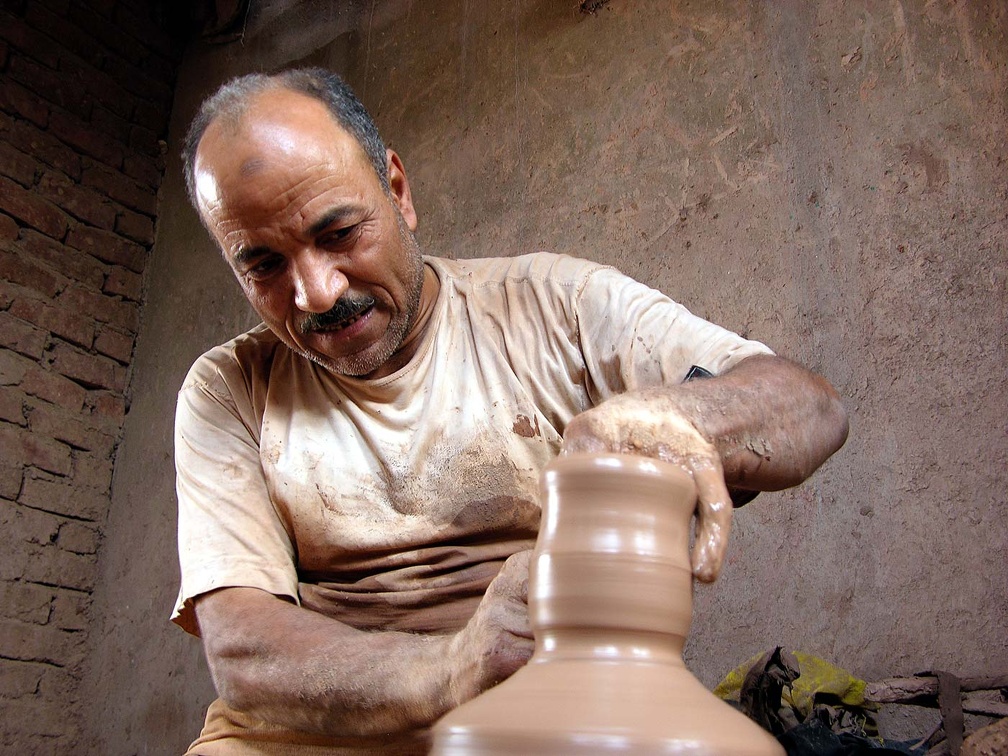 Atelier de potiers à Fostat (Le Caire)  