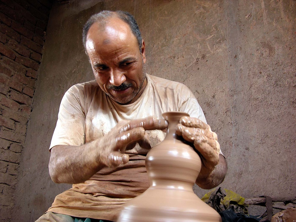 Atelier de potiers à Fostat (Le Caire)  