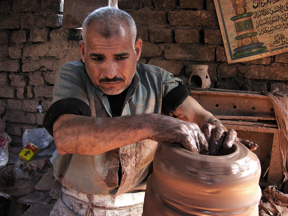 Atelier de potiers à Fostat (Le Caire)  