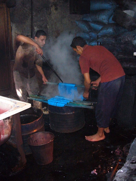 Taller de tintóreos. El Cairo