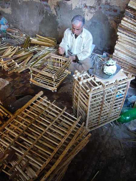 Fabricant de caisses en bois de palmier - Rosette (Egypte)  