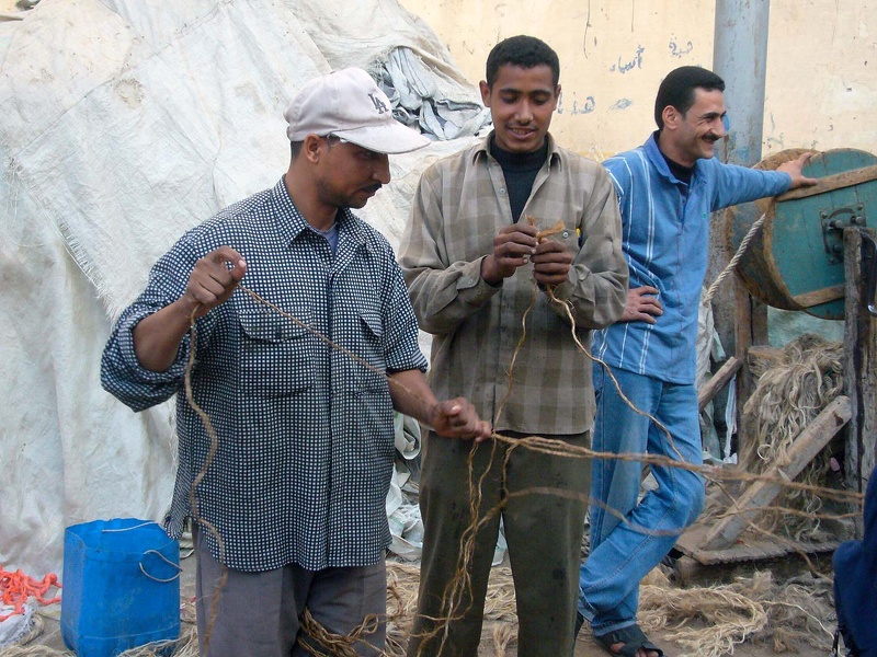 Ropemakers in Rosetta (Egypt) 