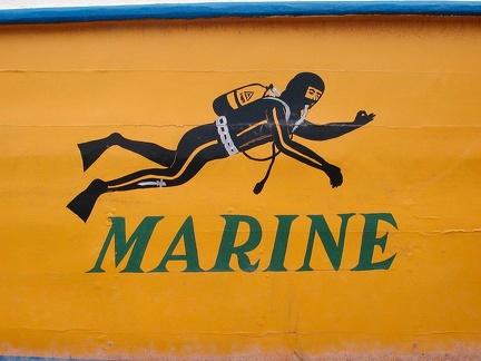 Peinture sur une barque de pêcheur, Alexandrie 