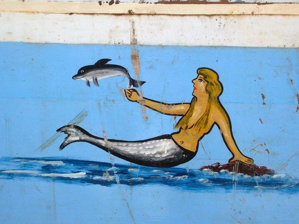 Painting on a fishing boat, Alexandria  