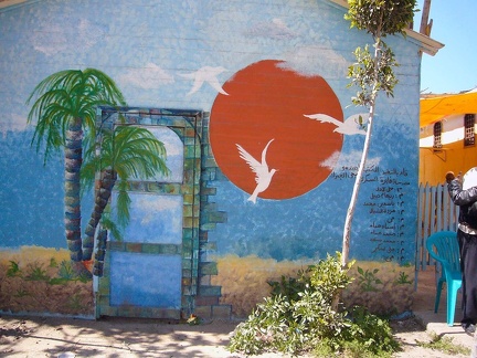 Painting on a fishing boat, Alexandria  