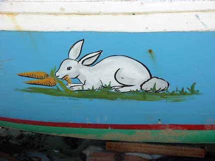 Peinture sur une barque de pêcheur, Alexandrie 