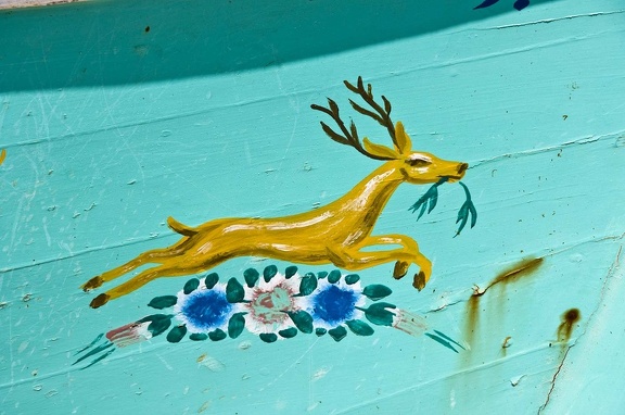 Peinture sur une barque de pêcheur, Alexandrie 