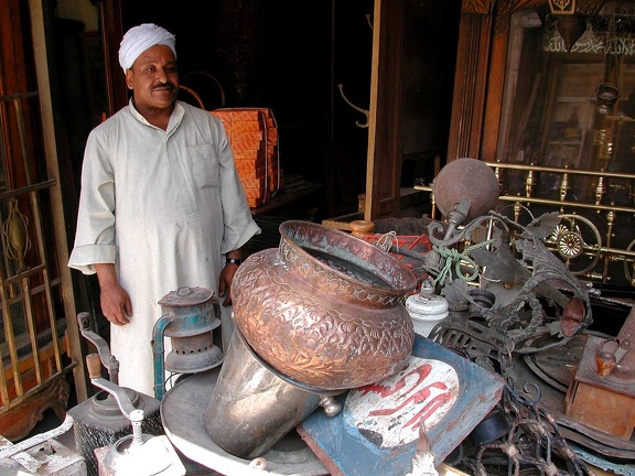 Antique dealer, Muiz Street, Cairo, 2003 