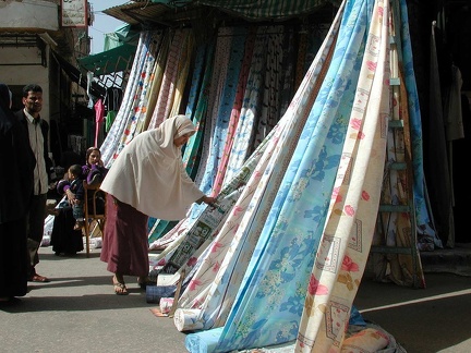 Mercado de tejidos. Embaba