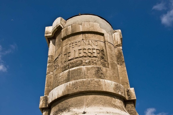 Socle de la statue de Ferdinand de Lesseps. Port-Saïd