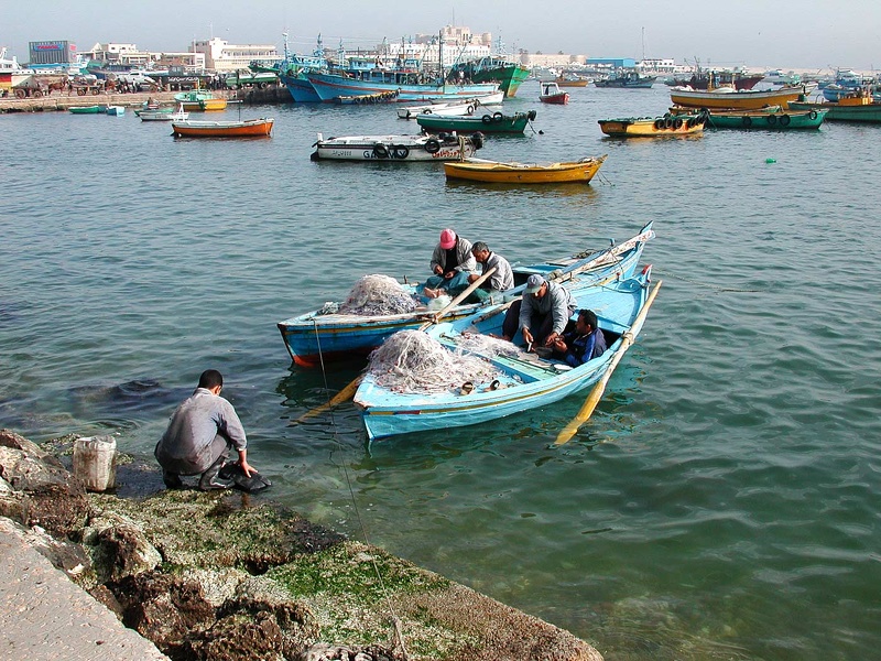 Fishermen and fishing port 