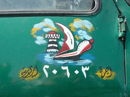 Decoration on a taxi 