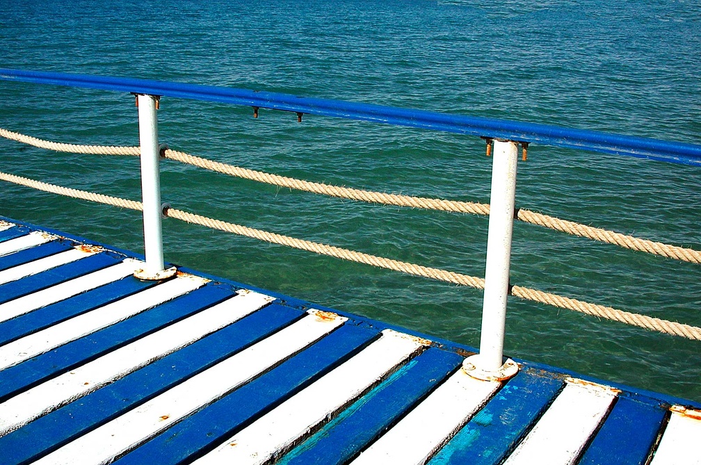 Wood pontoon. Red Sea  