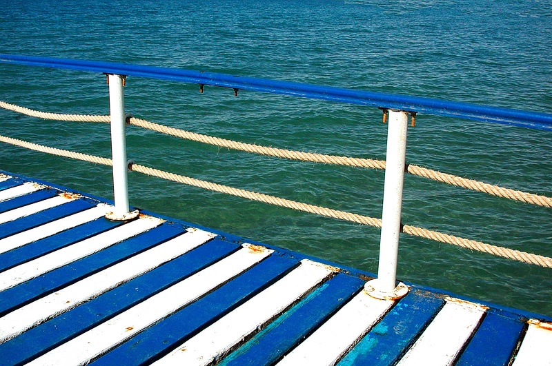 Wood pontoon. Red Sea  