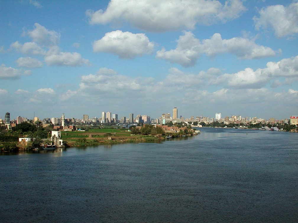 Le Nil depuis le pont de Monib  [lang=es]El Nilo