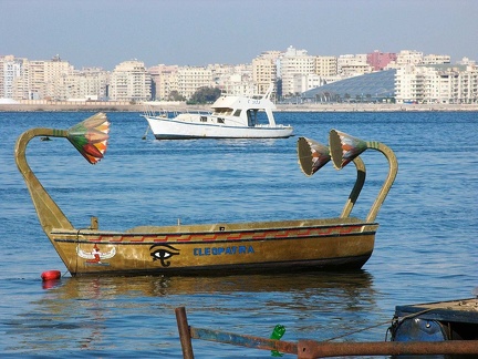 Boat in a diving club. Alexandria  