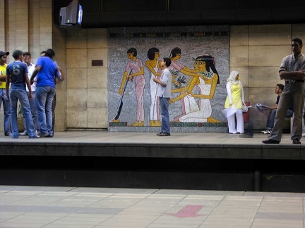 Estación de metro Sadat (Tahrir). El Cairo