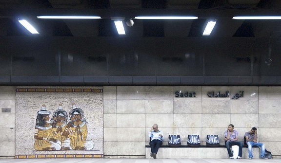 Estación de metro Sadat (Tahrir). El Cairo