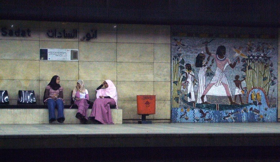 Estación de metro Sadat (Tahrir). El Cairo