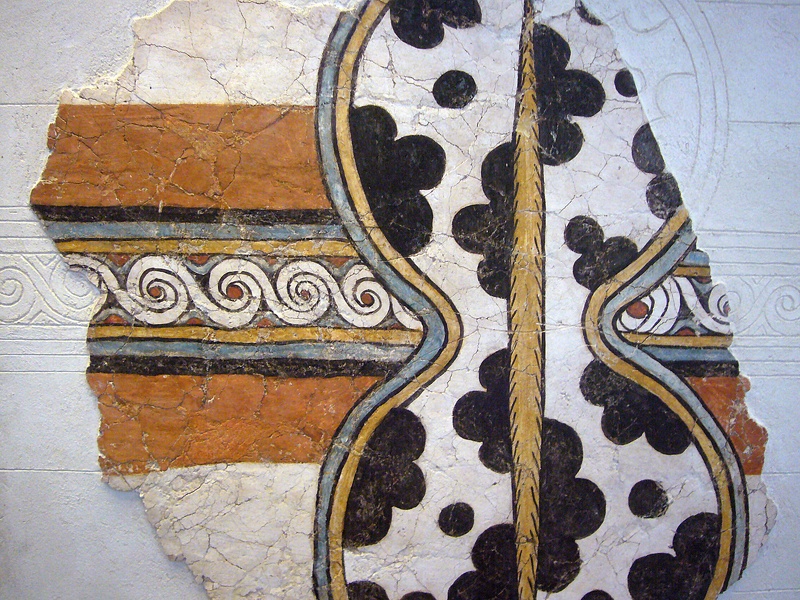 Fresque au bouclier. Musée National Archéologique. Athènes 