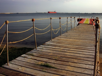 Wood pontoon. Red Sea  