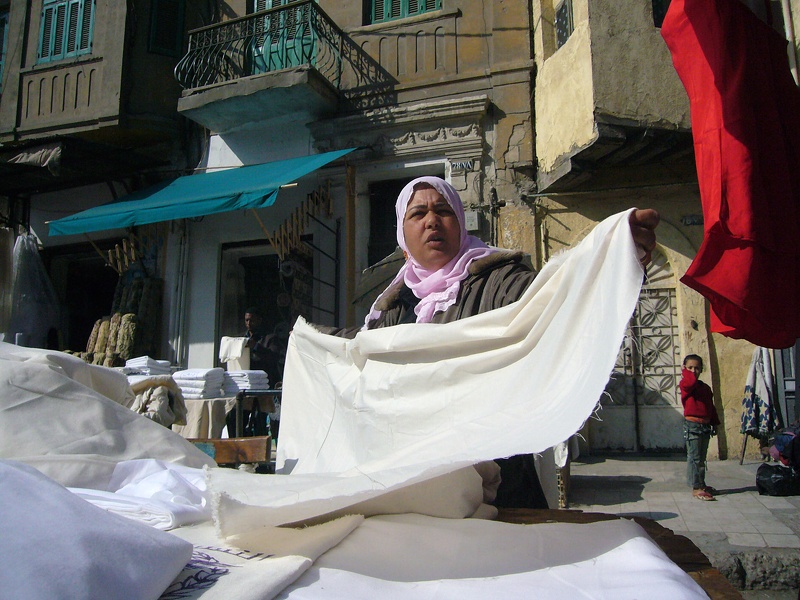 Marché aux tissus. Alexandrie 