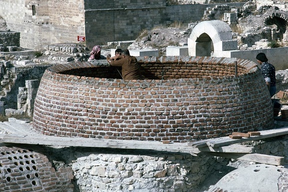 Citadelle d'Alep. Construction d'une coupole