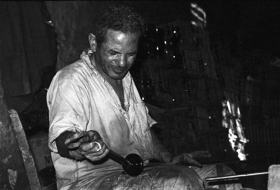 Glassblower at Bab el Nasr (Cairo), 1971