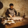 Fabricant de poufs. Médina de Fès