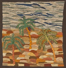 Palmiers avec le désert et le ciel (Nakeya Zaki) - 1987