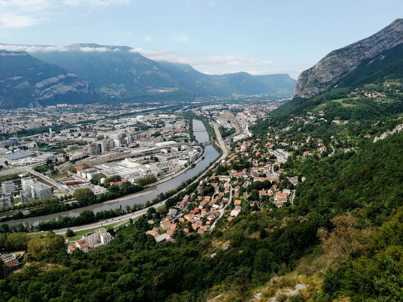 Vue depuis La Bastille - Confluent Drac & Isère