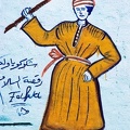 Street art. Mur peint, Fayoum, Egypte