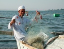 Pêcheur, Lac Qaroun, Fayoum, 2003