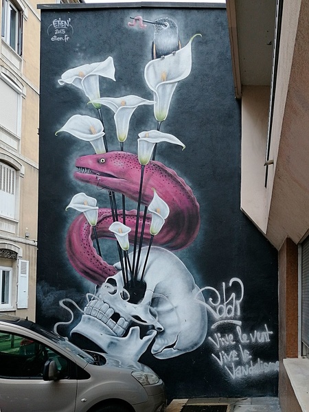 Street art. La murène